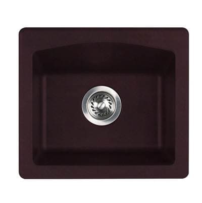 Swan Qzbs-1816 16 X 18 Granite Dual Mount Bar Sink - Espresso by Swan