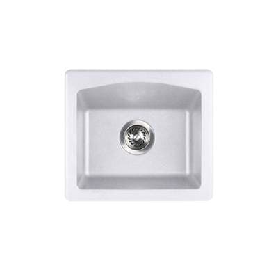 Swan Qzbs-1816 16 X 18 Granite Dual Mount Bar Sink - Opal White by Swan