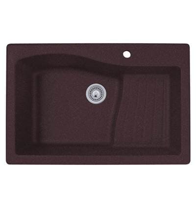 Swan Qzad-3322 22 X 33 Granite Drop in Ascend Bowl Sink - Espresso by Swan