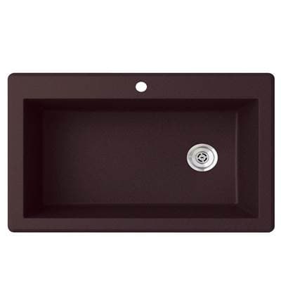 Swan Qzsb-3322 22 X 33 Granite Drop in Single Bowl Sink - Espresso by Swan