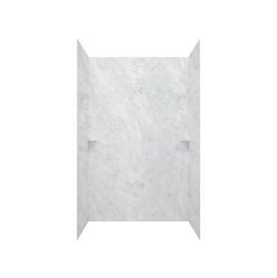 MSMK96-3462 34 x 62 x 96 Swanstone Modern Subway Tile Glue up Shower Wall Kit in Ice by Swan