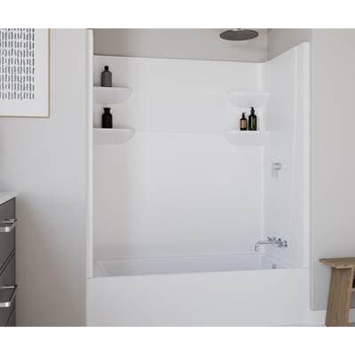 Swan Vp6030ctsmin2l/r 60 X 30 Veriteke Pro Alcove Left Hand Drain Four Piece Tub Shower - White