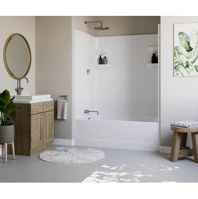 Swan Vp6042cts2al/r 60 X 42 Veriteke Pro Alcove Left Hand Drain Four Piece Tub Shower - White