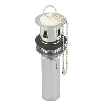 Sioux Chief 0140856-po Plug Drain 1pc 1-1/4x8 Chrm W/ovrflw, Stopper & Chain 1/bx