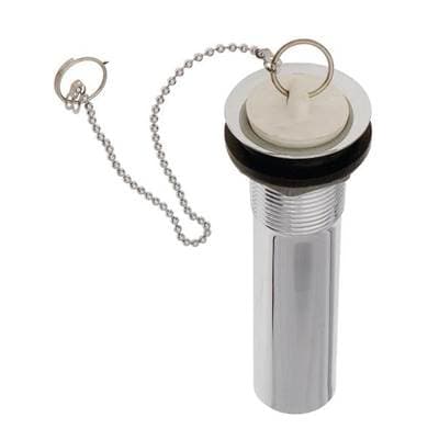 Sioux Chief 0140860-co Plug Drain 1pc 1-1/4x5 Chrm L/ovrflw W/stopper & Chain 1/bg