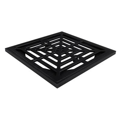 Sioux Chief Thin Strainer & Ring Cast Matte Blk Finish 4.5 Sq