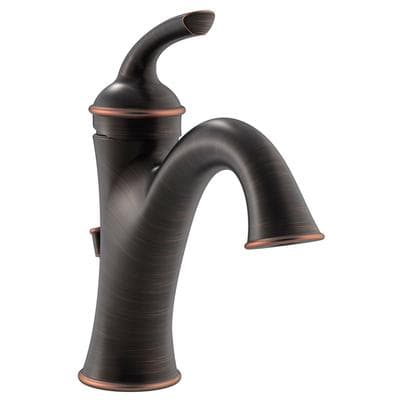 Symmons Elm Single Hole Single-handle Bathroom Faucet with Drain Assembly in Seasoned Bronze (1.5...