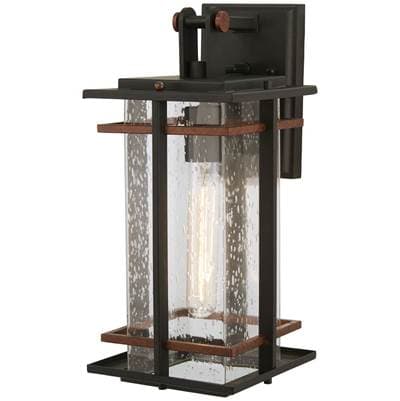 The Great Outdoors 1 Light Outdoor Wall Mount - Coal Antique Copper Accents by The Great Outdoors