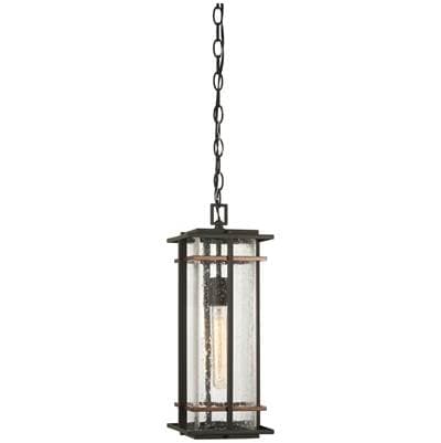 The Great Outdoors 1 Light Outdoor Chain Hung Lantern - Coal Antique Copper Accents by The Great Outdoors