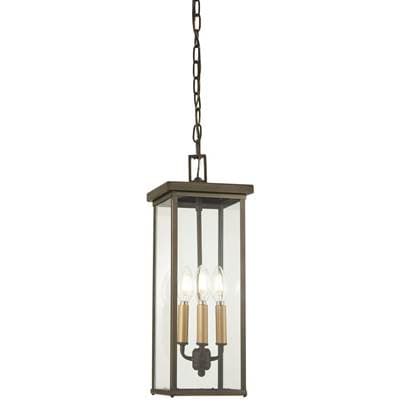 The Great Outdoors 4 Light Chain Hung Lantern - Oil Rubbed Bronze Gold by The Great Outdoors