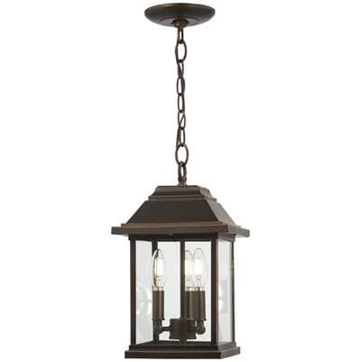 The Great Outdoors 3 Light Chain Hung Lantern - Oil Rubbed Bronze Gold by The Great Outdoors