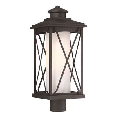 The Great Outdoors 1 Light Outdoor Post Mount - Coal by The Great Outdoors