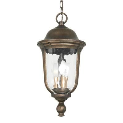 The Great Outdoors 3 Light Outdoor Chain Hung - Tauira Bronze Alder Silver