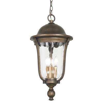 The Great Outdoors 4 Light Outdoor Chain Hung - Tauira Bronze Alder Silver