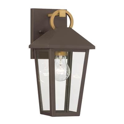 The Great Outdoors Bayra 13'' High 1-Light Outdoor Lantern - Painted Legacy Brass by The Great Outdoors