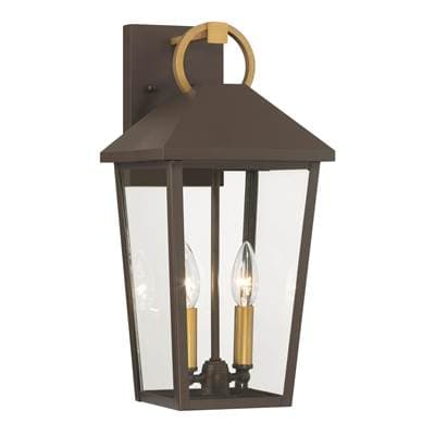 The Great Outdoors Bayra 17'' High 2-Light Outdoor Lantern - Painted Legacy Brass
