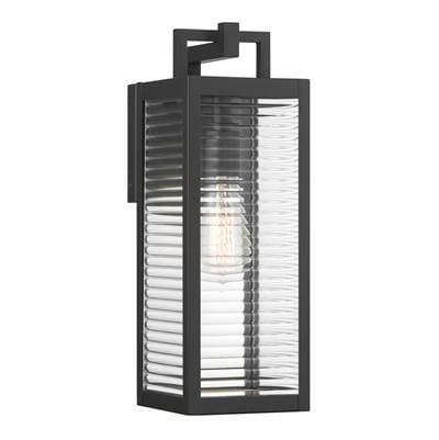 The Great Outdoors Edgewood 16'' High 1-Light Outdoor Wall Sconce - Dark Matte Black by The Great Outdoors