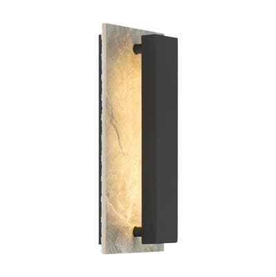 The Great Outdoors Avenelle 13.75'' High LED Outdoor Wall Sconce - Sand Coal Black by The Great Outdoors