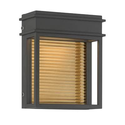 The Great Outdoors Clyne 9'' High LED Outdoor Wall Sconce - Sand Coal Black