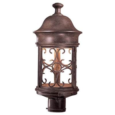 The Great Outdoors 1 Light Post Mount - Vintage Rust by The Great Outdoors