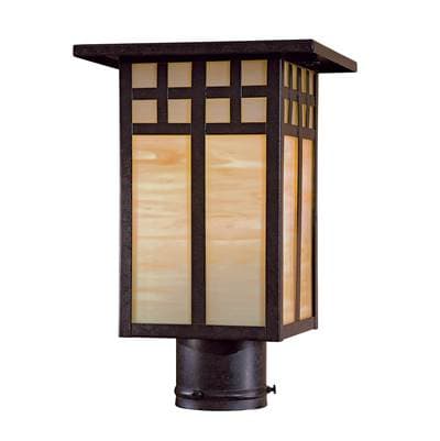 The Great Outdoors 1 Light Outdoor Post - Textured French Bronze by The Great Outdoors