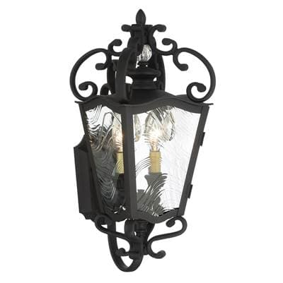 The Great Outdoors 2 Light Outdoor Lantern - Coal Honey Gold by The Great Outdoors