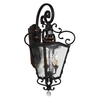 The Great Outdoors 3 Light Outdoor Lantern - Terraza Village Aged Patina by The Great Outdoors