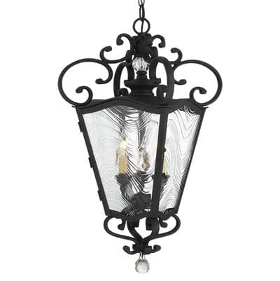The Great Outdoors 3 Light Outdoor Chain Hung - Coal Honey Gold by The Great Outdoors