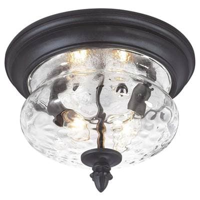 The Great Outdoors 2 Light Flush Mount - Coal by The Great Outdoors