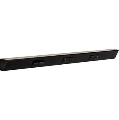 Task Lighting 30'' TR Switch Series Angle Power Strip, Left Switches, Black Finish, Black...