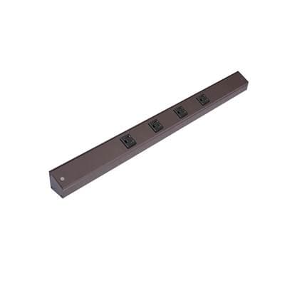 Task Lighting 12'' APT Series Slim Angle Power Strip, Left Entry, Bronze Finish, Black...