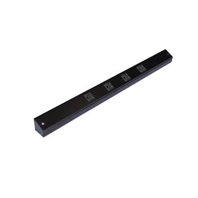 Task Lighting 12'' APT Series Slim Angle Power Strip, Left Entry, Black Finish, Black Receptacles... by Task Lighting