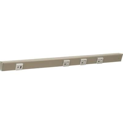 Task Lighting 24'' Slim Angle Power Strip with Usb-a/c, On Left - Satin Nickel