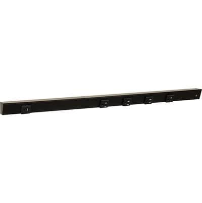 Task Lighting 30'' Slim Angle Power Strip with Usb-a/c On Left - Black