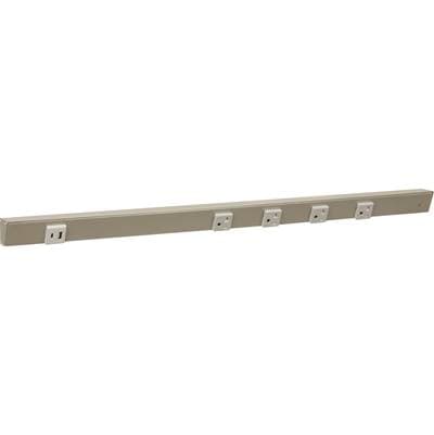 Task Lighting 30'' Slim Angle Power Strip with Usb-a/c, On Left - Satin Nickel