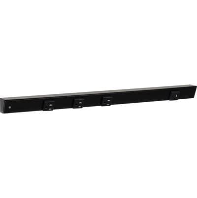 Task Lighting 24'' Slim Angle Power Strip with Usb-a/c On Right - Black