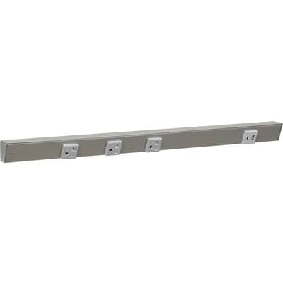 Task Lighting 24'' Slim Angle Power Strip with Usb-a/c, On Right - Satin Nickel by Task Lighting