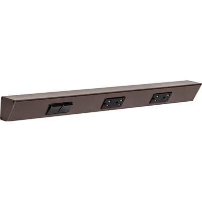 Task Lighting 24'' TR Switch Series Angle Power Strip, Left Switches, Bronze Finish, Black...