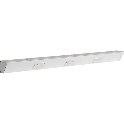 Task Lighting 30'' TR Switch Series Angle Power Strip, Right Switches, White Finish, White...