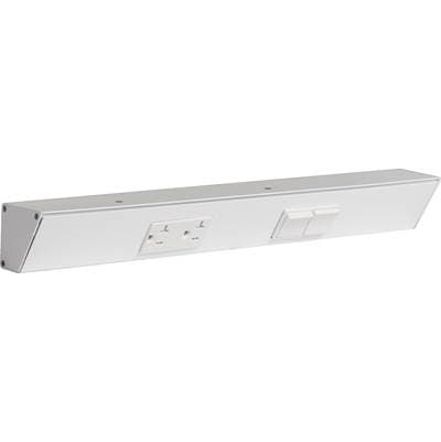 Task Lighting 18'' TR Switch Series Angle Power Strip, Right Switches, White Finish, White...