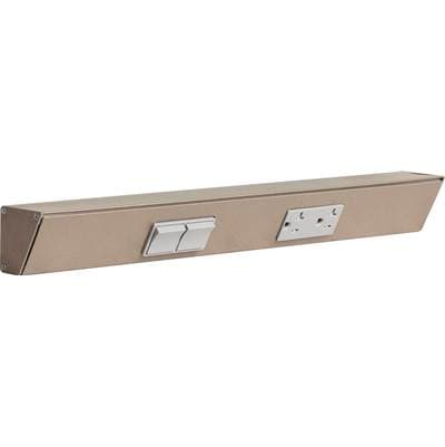 Task Lighting 18'' TR Switch Series Angle Power Strip, Left Switches, Satin Nickel Finish, Grey...