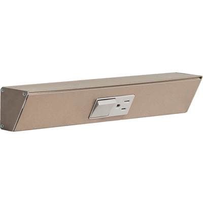Task Lighting 12'' TR Switch Series Angle Power Strip, Single Switch, Satin Nickel Finish, Grey... by Task Lighting