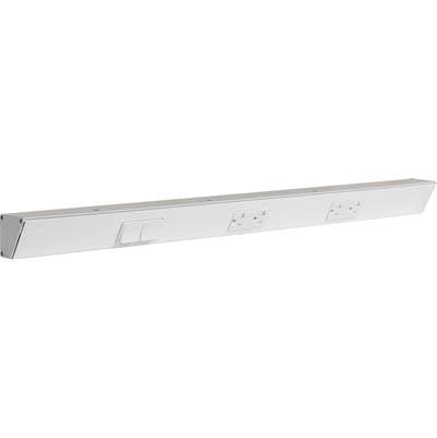 Task Lighting 30'' TR Switch Series Angle Power Strip, Left Switches, White Finish, White...