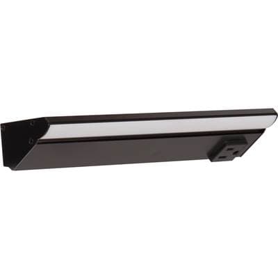 Task Lighting 10-1/2'' 300 Lumen Remote Power RM Lighted Power Strip, Black Finish, Black...