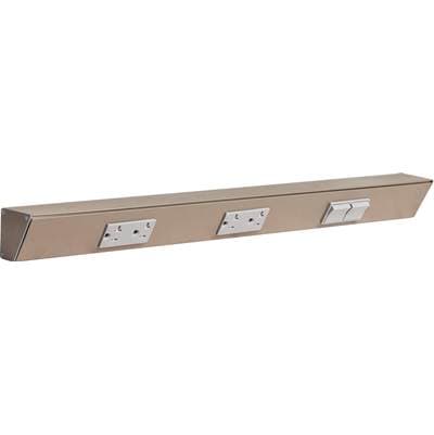 Task Lighting 24'' TR Switch Series Angle Power Strip, Right Switches, Satin Nickel Finish, Grey... by Task Lighting