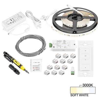 Task Lighting 16 Ft 120 Lumens Per Foot Radiance Uno Wireless Controller Tape Light Kit, 1 Zone 1...