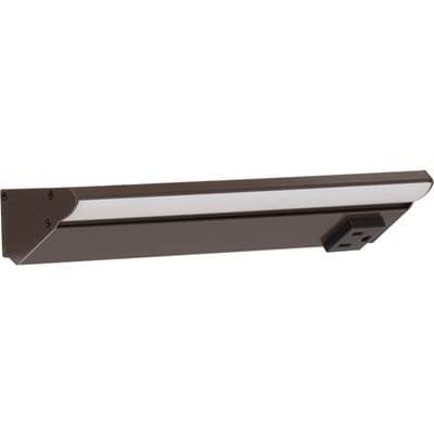 Task Lighting 10-1/2'' 300 Lumen Remote Power RM Lighted Power Strip, Bronze Finish, Black...