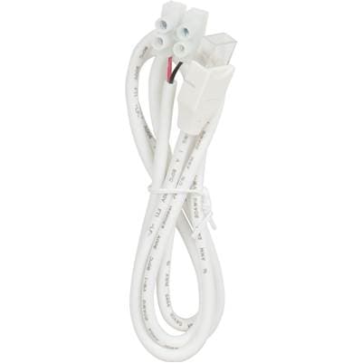 Task Lighting Top Bend Light to Wire Connector W/ EZ Connector, 3 Ft Wire - White