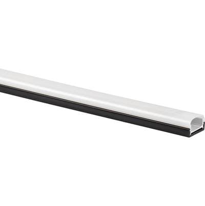 Task Lighting 90'' Premium Flat Surface-mount Aluminum Profile with Frosted Lens - Black by Task Lighting