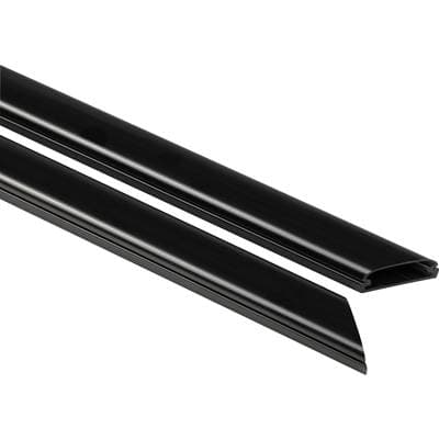 Task Lighting Premium Flat Plastic Wire Way, Mitered Joint, 12'' - Black by Task Lighting